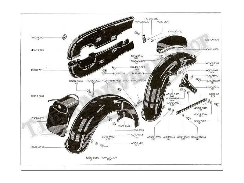 00 5116 a02 1963 1964 1965 bsa a50 a65 thunderbolt lightning parts book