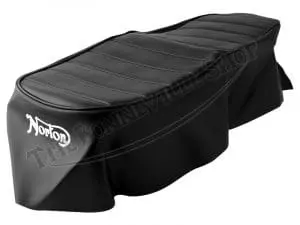 06 1766 C 60 0697 Tbs 4340 R 02 Norton 750 850 Commando Roadster Ribbed Top Seat Cover Mk2 Mk3 1969 75 With Trim And Sprags