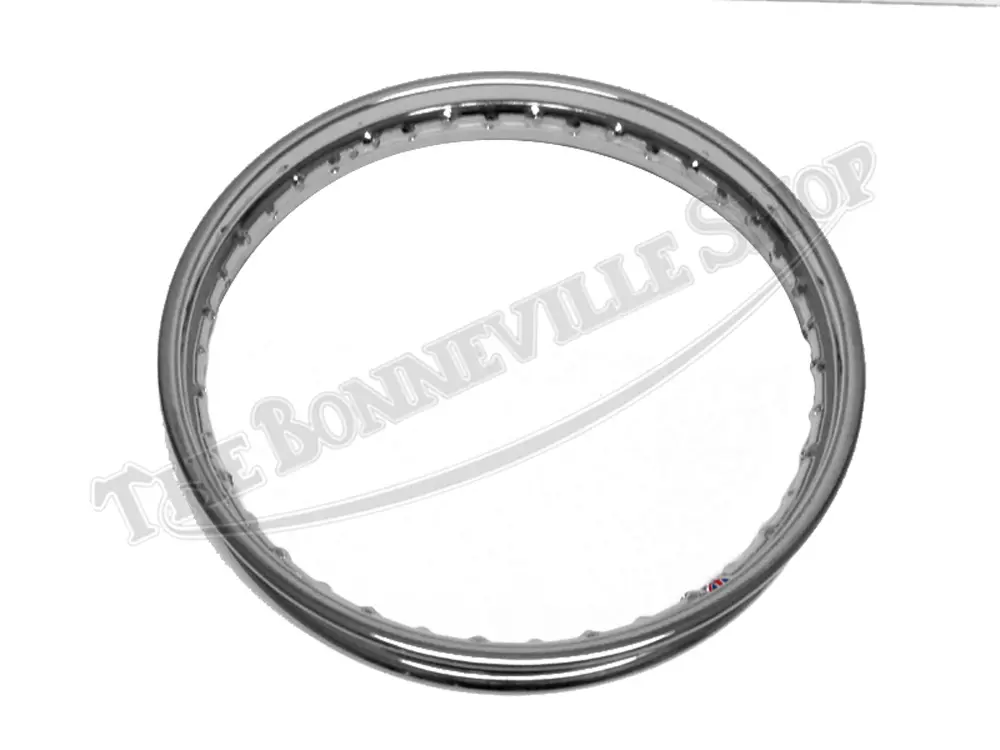 Norton Commando British Chrome Disc Brake Front Wheel Rim WM2 X 19-inch 40 Spoke CWC UK Made .250 PN# 06-1951 C