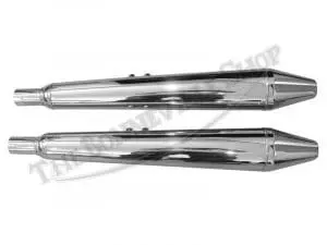 Norton Commando Silencer Mufflers Roadster Fastback (2) Pn# 06-1978 4 06 1978 02 Norton Silencers Pair