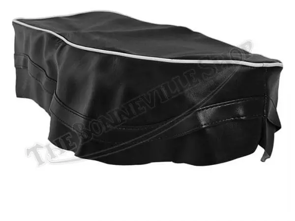 42 9072 C 01 Bsa A7 A10 B31 C15 Etc Round Nose Seat Cover With White Piping Swingarm