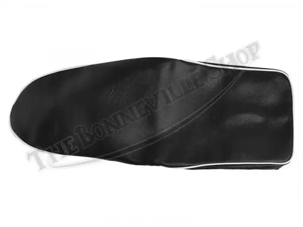 42 9072 C 03 BSA A7 A10 B31 C15 ETC ROUND NOSE SEAT COVER WITH WHITE PIPING SWINGARM