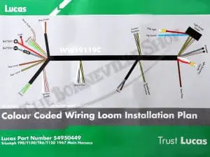 Genuine Lucas Brand 1967 Triumph T120 Tr6 T100 T90 500 650 Cloth Wiring Harness Pn# 54950449 G 3 54950449 G 02 Genuine Lucas Brand 1967 Triumph T120 Tr6 T100 T90 500 650 Cloth Wiring Harness