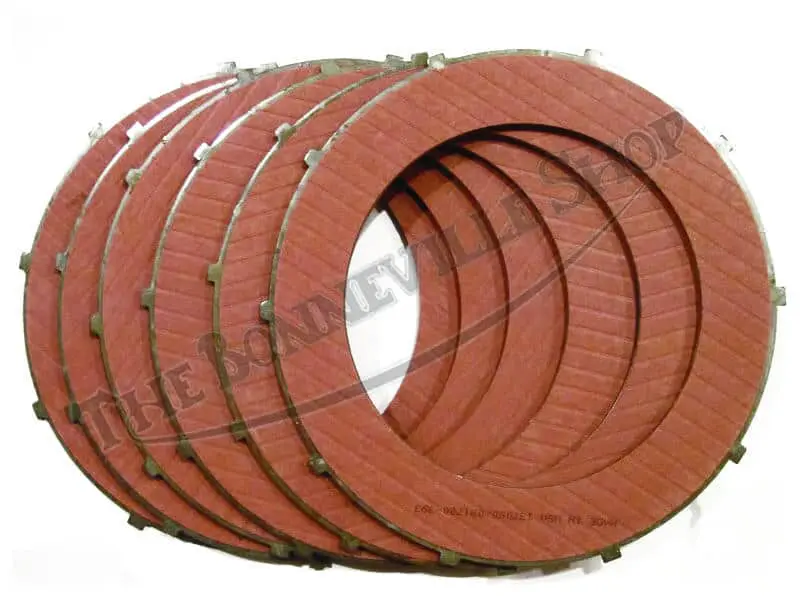 Triumph Bsa 500 650 750 Tiger Trophy Bonneville Clutch Pack (6) Pn# Tbs-3210 And 57-1362 A 1 A Triumph Clutch Plates Red