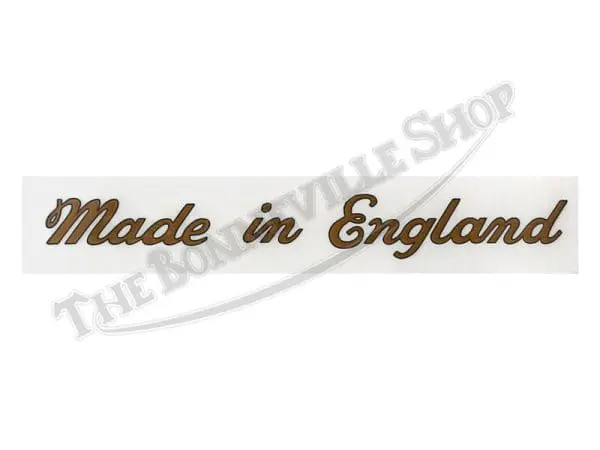 Triumph Made In England Script Peel And Stick Decal Sticker