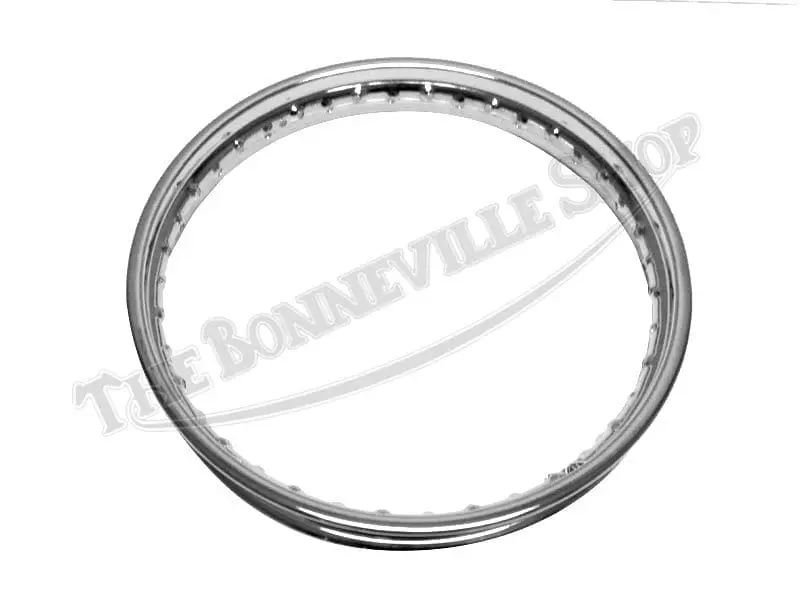Bsa 500 650 Cwc British Chrome Front Wheel Rim Wm2 X 19-Inch Pn# 68-5556 Uk 67-5543 3 68 5556 03 Bsa 500 650 Cwc British Chrome Front Wheel Rim Wm2 X 19