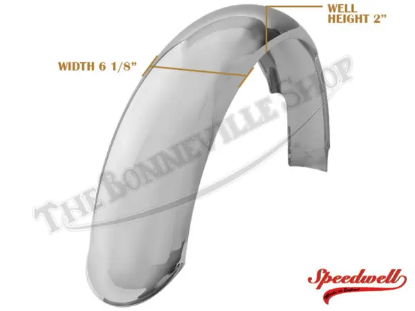 BSA A50/A65 Chrome Rear Beaded Edge Mudguard 1967-1970 PN# 68-6856
