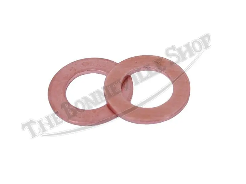 Triumph 500 650 750 Rocker Oil Line Copper Washer(S) Pn# 70-1335 1 70 1335 Pair 02 Triumph Rocker Oil Feed Copper Washer Pair