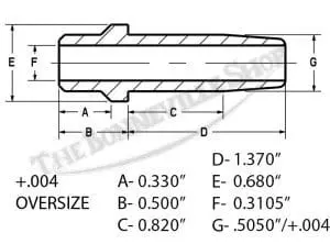 Triumph 650 750 Kibblewhite C630 Inlet/Exhaust Seal Valve Guide (1) Pn# 70-2899 S+.004 70-2900 3 70 2899S 004 01 Triumph Valve Guides Master