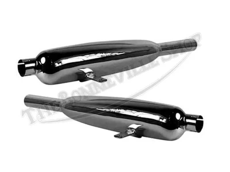 Triumph 3Ta 5Ta T100 Silencer Set (2) 1958-1973 Pn# 70-3935/3936 70-4157/4158 71-2017/2018 1 70 3935 70 3936 01 Triumph T100 Silencer Pair