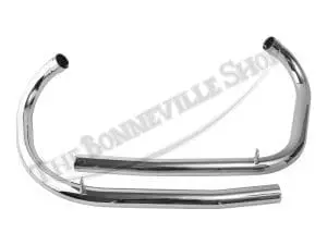 Triumph 1957-66 3Ta 5Ta T100 Uk Made Exhaust Pipe Set Pn# 70-3992 And 70-3994 4 Triumph Ta Ta T Uk Made Exhaust Pipe Set