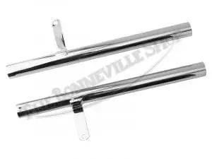 Triumph T120C Tr6C Tt Hi-Pipe Extension Pipe Set 1964-66 Pn# 70-4183 And 70-4184 4 70 4183 02 Triumph T120C Tr6C Tt Hi Pipe Extension Pipe Set 1964 66