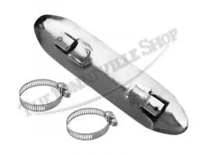 Triumph 500 650 T100C Tr6C Trophy Heat Shield(S) With Clamps Pn# 70-4204 70-4207 E4204 E4207 3 70 4204 02 Triumph 500 650 T100C Tr6C Trophy Heat Shields With Clamps