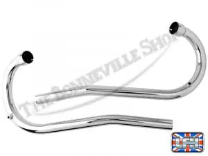 Triumph T120C Tr6C Tt Hi-Pipe Exhaust Pipe Set 1964-66 Pn# 70-4884 70-4886 4 70 4884 70 4886 02 Triumph T120C Tr6C Tt Hi Pipe Exhaust Pipe Set 1964 66