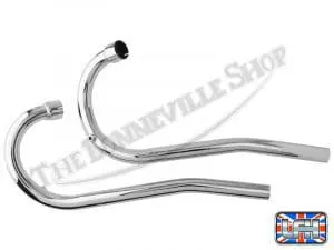 Triumph T120C Tr6C Tt Hi-Pipe Exhaust Pipe Set 1964-66 Pn# 70-4884 70-4886 3 70 4884 70 4886 03 Triumph T120C Tr6C Tt Hi Pipe Exhaust Pipe Set 1964 66