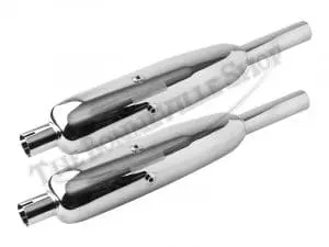 Triumph 650 Tr6R T120R Burgess-Type Silencers (2) Pn# 70-5866 T 3 T Triumph T Bonneville Tr Tiger Trophy Burgess Type Silencers