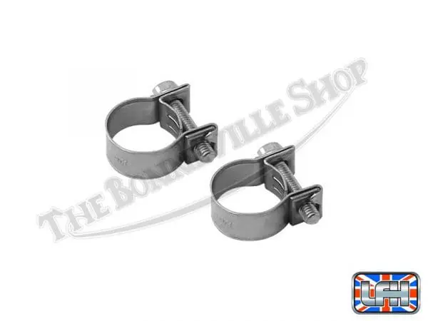 70 6848 02 Triumph Twins Correct Type Herringbone 9 16 Oil Line Clamps