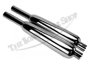 Triumph 500 650 Tr6C T100C Trophy Silencer / Muffler Set (2) 1967-68 Pn# 70-6974 70-6975 E6974 E6975 5 70 6974 70 6975 03 Triumph 650 Tr6C Trophy Silencer Muffler Set 1967 68