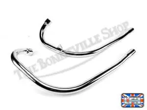 1967-68 Triumph T100 500 Exhaust Pipe Set Unbalanced Pn# 70-7637 And 70-7638 E7637 E7638 4 Triumph T Unbalanced Exhaust