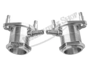 Triumph 650 Bonneville Polished Stainless Inlet Manifolds 1969-72 Pn# 70-9550 S 70-9551 S 3 S Triumph Bonneville Polished Stainless Inlet Manifolds