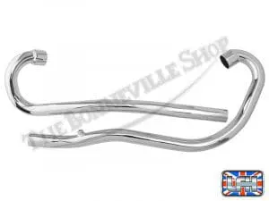 Triumph Tr6C Trophy Hi-Pipe Exhaust Pipe Set 1969-70 Pn# 71-0022 And 71-0024 4 71 0022 71 0024 02 Triumph Tr6C Trophy Hi Pipe Exhaust Pipe Set 1969 70