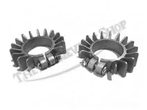Triumph 750 T140 Bonneville Tr7 Tiger Finned Alloy Exhaust Clamps (2) Pn# 71-2465 3 Triumph T Tr T Tr Exhaust Clamps ()