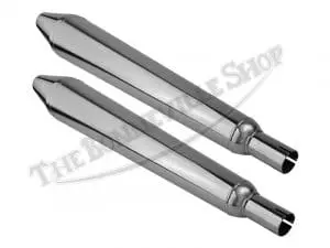 71 4159 Pt 01 Norton Peashooter Style Silencers For Triumph 750 Bonneville Tiger 1