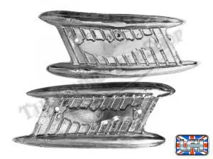 Triumph 500 650 Garden Gate 4 Gallon Tank Badge Emblem Set Pn# 82-4766 82-4767 F4766 F4767 3 82 4766 02 Triumph 500 650 Garden Gate 4 Gallon Tank Badge Emblem Set