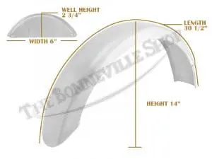 82 5984 07 Triumph T120 Rear Tr6 T120 6467 Mild Steel Razor Edge Fender Speedwell 1