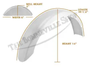 82 5984 07 Triumph T120 Rear Tr6 T120 6467 Mild Steel Razor Edge Fender Speedwell 2