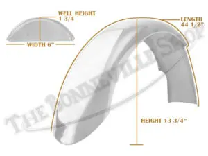 82 6967 06 Triumph 500 650 Rear Stainless Plain Edge Speedwell Mudguard 1