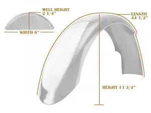 82 6967 06 Triumph 500 650 Rear Stainless Plain Edge Speedwell Mudguard