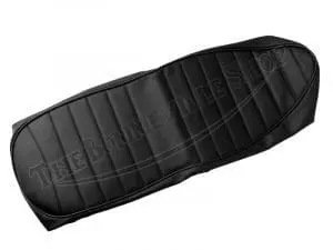 Triumph T100 T120 Seat Cover Black Ribbed Top Fits 1967-68 W/Trim &Amp; Sprags Pn# 82-7489 60-0697 60-0696 3 82 7489 60 0697 60 0696 01 Triumph T100 T120 Seat Cover Black Ribbed Top Fits 1967 68