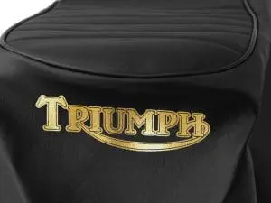 82 7489 60 0697 60 0696 A 03 Triumph T100 T120 Seat Cover Black Ribbed Top Fits 1967 68 With Trim And Sprags