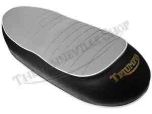 82-7776 Triumph Ribbed Top Seat Grey For 1967 500 And 650