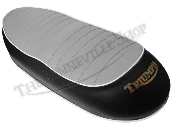 82-7776 Triumph Ribbed Top Seat Grey For 1967 500 And 650
