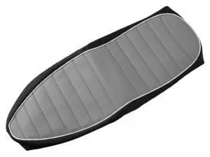 Triumph T120 650 Seat Cover Grey Top W/Ribs Fits 1967-68 W/Trim And Sprags Pn# 82-7777 60-0697 60-0696 3 82 7777 Wtrim 01 Triumph T120 650 Seat Cover Grey Top With Ribs Fits 1967 68