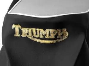 Triumph T120 650 Seat Cover Grey Top W/Ribs Fits 1967-68 W/Trim And Sprags Pn# 82-7777 60-0697 60-0696 4 82 7777 Wtrim 03 Triumph T120 650 Seat Cover Grey Top With Ribs Fits 1967 68