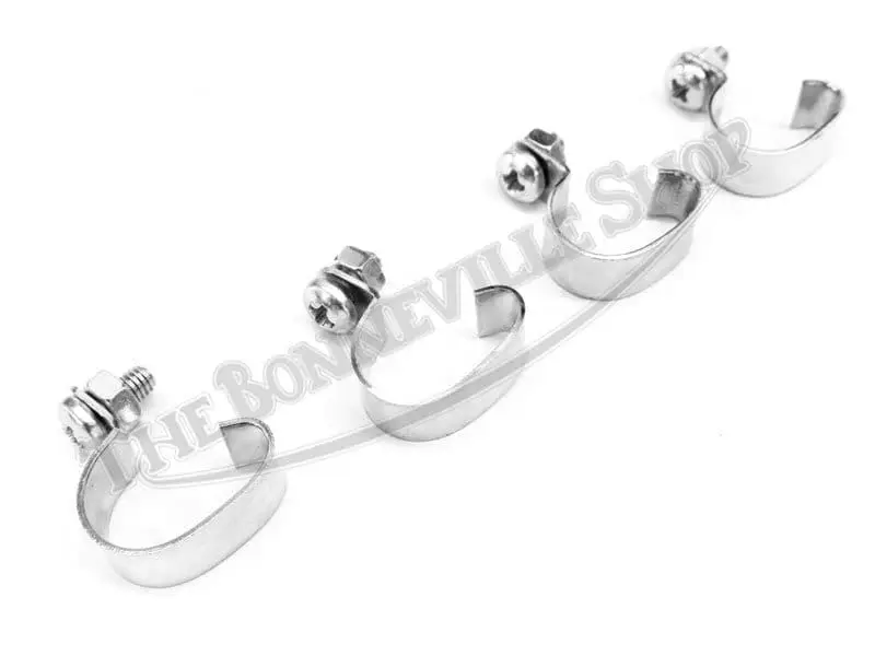 Triumph 500 650 750 Rear Crankcase Breather Hose Clips With Hardware (4) Pn# 83-1615 97-3894-Bc 82-4717-Bc 1 Triumph Crankcase Breather Hose Clips 83-1615