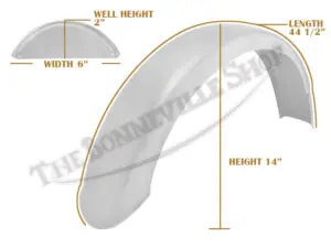 Triumph T120/T100 1968-70 Rear Rolled Edge Mild Steel Speedwell / Mudguard Pn# 83-1617 82-8143 3 83 1617 07 Triumph T120 Rear Tr6 T120 64 67 Mild Steel Razor Edge Fender Mudguard Speedwell 1