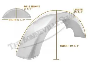 83 2934 S 06 Bsa B50 Rear Stainless Undrilled Speedwell Mudguard
