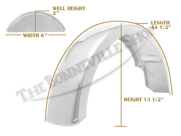 Triumph 750 T140V Rear Chromed Fender/Mudguard Drum Brake Models 73-75 PN# 83-4805