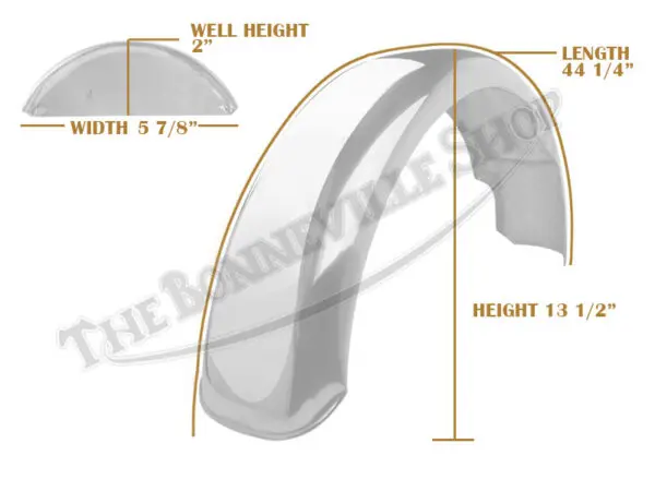 Triumph 750 T140 TR7 1976-79 Undrilled Stainless Steel Rear Speedwell Mudguard / Fender PN# 83-7031 S