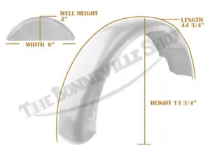 83 7123 4 5 6 06 Triumph T140 Rear 1976 78 Mild Steel Unpainted Speedwell Mudguard Fender 1