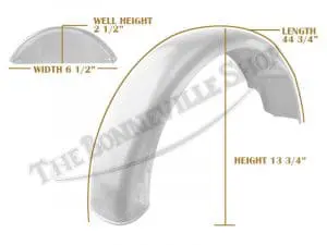 83 7123 4 5 6 06 Triumph T140 Rear 1976 78 Mild Steel Unpainted Speedwell Mudguard Fender