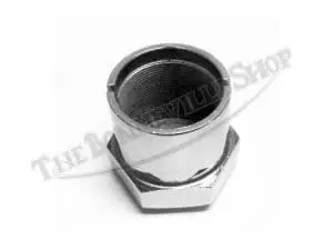 Triumph 500 650 Steering Stem Triple Tree Center Sleeve Nut Chrome 26Tpi Pn# 97-0405 W 3 Triumph Triple Tree Sleeve Nut 97-0405 W Triumph Blind Steering Stem Nut Tpi