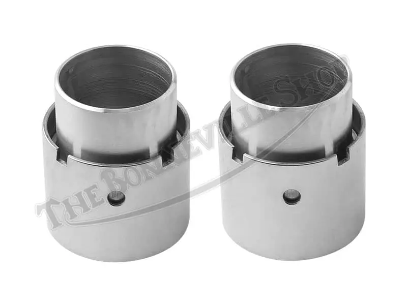 Triumph Pre-Unit And Unit Chrome Fork Seal Holders W/Seals T0 1963 (2) Pn# 97-1194 1 Triumph Pre Unit &Amp; Unit Chrome Fork Seal Holders With Seals T