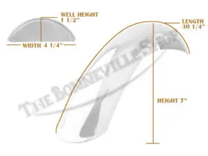 Triumph Tr5T/Bsa B50Mx Front Stainless Steel Mudguard / Fender Pn# 97-4072 3 97 4072 06 Triumph Tr5T Bsa B50Mx Front Stainless Steel Mudguard Fender 2