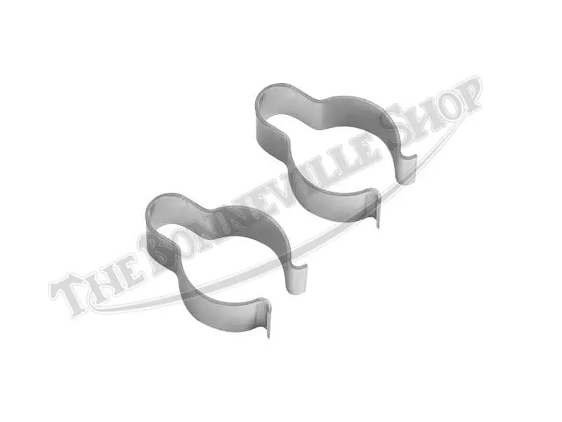Triumph Norton Bsa Ajs Matchless 7/8-Inch Handlebar Chrome Wiring Clips Pn# 97-4112 H4112 2 97 4112 03 Triumph Norton Bsa Ajs Matchless 7 8 Handlebar Chrome Wiring Clips