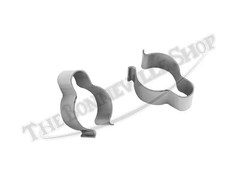 Triumph Norton Bsa Matchless 7/8-Inch Handlebar Stainless Wiring Clips (2) Pn# 97-4112 S H4112 2 97 4112 S 02 Triumph Norton Bsa Matchless 7 8 Handlebar Stainless Wiring Clips 1